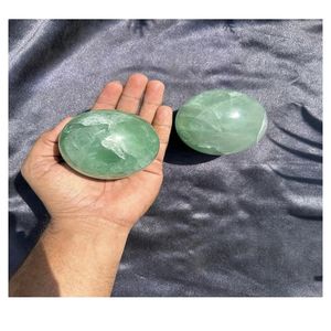 Nouvelle sphère de fluorite verte, boule de cristal sculptée, agate de Mirani, pierre précieuse, thème féerique, décoration de la maison et cadeau - Product Image 6