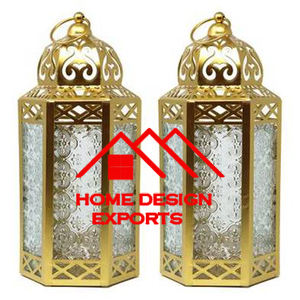 <b>Ceiling</b> Glass Lantern Brass & Glass in Gold Finished Wall Hanging Metal Lantern Iron Lantern for <b>Wedding</b> & Home - Product Image 5