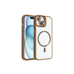 Étui pour iPhone 15 compatible M-Safe, édition Desert Titan Premium, électroplaqué avec support intégré, protection de l'objectif de l'appareil photo - Product Image 1
