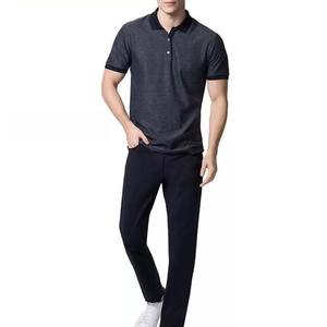 Chemises d'affaires pour hommes très vendues, tendance, logo personnalisé, couleur unie, respirantes, anti-froissement, séchage rapide, 100% coton tricoté - Product Image 4