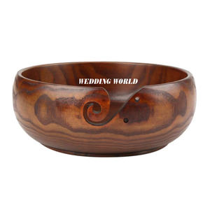 Ensemble de trois bol à chocolat en bois forme ronde bol doux de créateur classique élégant bol à chocolat en bois fantaisie - Product Image 4