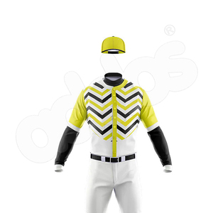 Ropa deportiva de béisbol y softbol de colores personalizados para hombres, uniformes transpirables y de sublimación blancos, negros y amarillos - Product Image 3