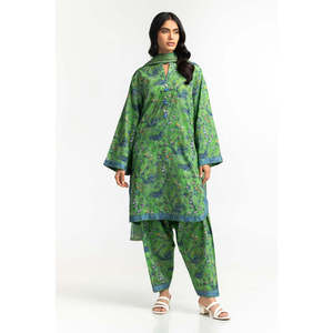 Dupatta Verde con Estampado Munnar para Mujer, Ligera, Transpirable, de Poliéster Premium, Suave y Cómoda - Product Image 3
