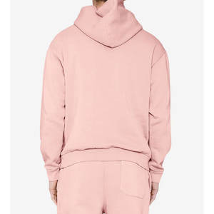 Sweat à capuche vintage en coton surdimensionné de couleur noire pour hommes, sweat à capuche de marque privée avec grande poche, collection printemps - Product Image 3