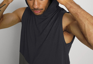 Bas quantité minimale de commande personnalisé hommes été Gym Stringer réservoir grande taille coton Jersey décontracté été à capuche entraînement musculaire tricoté musculation - Product Image 3