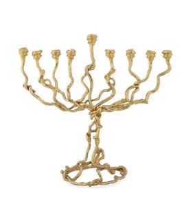 Top vente juif décoratif métal nickelé Menorah candélabre rétro grand bougeoir pour la décoration de la maison fabricant - Product Image 2