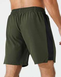 High Quality Men's Quick Dry Fitness Shorts Elastic Waist Solid Mesh Breathable <b>Canvas</b> Hot Selling Slant Pocket Drawstring Waist - Product Image 3