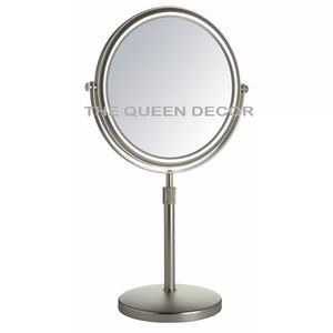 Most Popular <b>Vintage</b> Metal Desktop Round <b>Mirror</b> Double Sided Portable 2 Side <b>Mirror</b> Table Makeup Desktop <b>Mirror</b> - Product Image 1