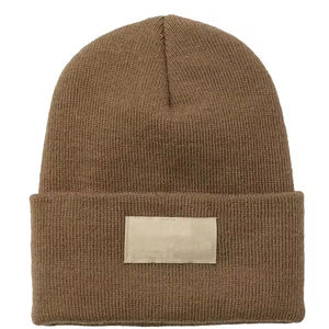 Gorro de Invierno Unisex Ajustable, Transpirable e Impermeable, de Fibra Acrílica de Color Sólido con Bordado de Logotipo Personalizado al por Mayor, Moda 2026 - Product Image 1