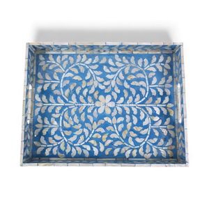 Plateau rectangulaire de luxe en nacre pour cadeaux, plateau de service naturel fait à la main, plateau en coquille, fabriqué directement au Vietnam - Product Image 3