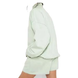 Ventes chaudes, sweat-shirts à capuche en coton/spandex écologiques à manches longues et à fermeture éclair, avec logo personnalisé, broderie, rivets, pour femmes - Product Image 5