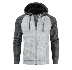 Basics coton mélangé hommes sweat à capuche Zipup lourd Double fermeture éclair sweats à capuche haute qualité recadrée pleine fermeture éclair à capuche - Product Image 1