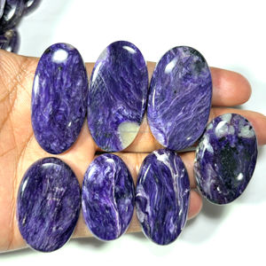 แหวนอัญมณีชาร์ไรต์ทรงหลวมทำด้วยมือทำจากพลอยชาโรไมท์ทรงผสมอัญมณีธรรมชาติ - Product Image 1