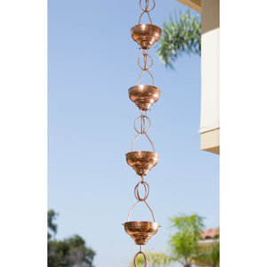 Chaîne de pluie en fer martelé de style européen au design unique pour la décoration de jardin, faite à la main, de haute qualité, à suspendre - Product Image 3