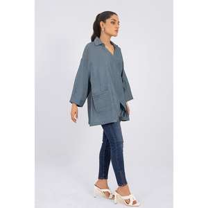 Camisa de Lino 100% Teñida en Tono Índigo WGK-DNW-DY-1949 - Product Image 4