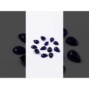 Zafiro Azul Natural de Bangkok, Cabujones Calibrados en Forma de Pera de 3x5mm y 4x6mm, Variedad con Piedra Lunar Arcoíris, Peridoto y Tanzanita - Product Image 3