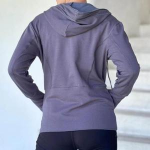 Chaqueta Deportiva con Cierre para Mujer, Chaqueta con Capucha de Felpa de Algodón de Bambú, Chaquetas con Capucha Personalizadas con Bolsillo - Product Image 6