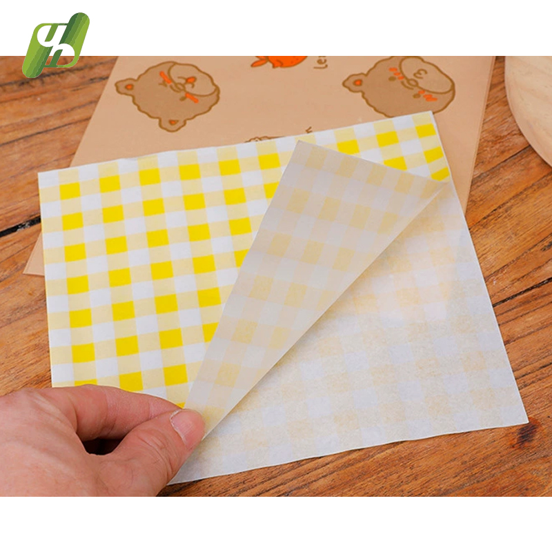 Food Service Wrapping Paper Grease Resistant Paper for Sandwich Bread Snack and Takeout Packing