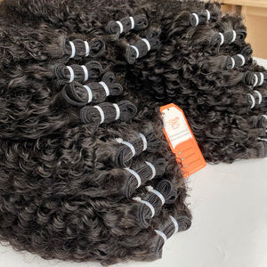 Extensions de cheveux de trame bouclée birmane Remy vietnamienne 100% cheveux humains Double dessiné pur brut non transformé vierge cheveux bruts - Product Image 1