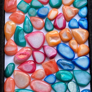 Tự nhiên AAA Lớp năng lượng mặt trời thạch anh Mã Não <span class=keywords><strong>druzy</strong></span> đa hình dạng Cabochon đá Dịp đặc biệt đồ trang sức hình thức miễn phí - Product Image 2