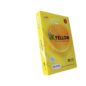 กระดาษสำเนา A4สีเหลือง IK สำหรับงานพิมพ์คุณภาพสูง - Product Image 1