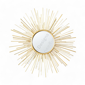 Admirable Color blanco brillante Metal pared espejo arte para decoración del hogar nuevo diseño a precios al por mayor - Product Image 1