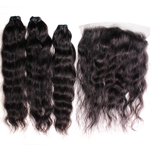 ผมมนุษย์100% ผมตรง3มัดมัดพร้อมแผ่นปิดผมลอนธรรมชาติ - Product Image 4