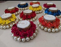 Ensemble de Diyas Traditionnels Multicolores pour Mariage, Événement, Diwali, Cadeau de Fête, Lumière Magique, Décoration Puja