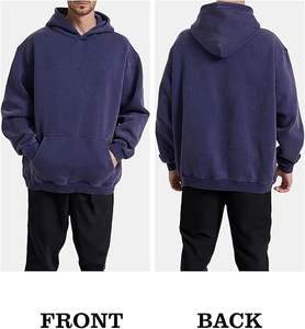 <b>Men</b> Fashion Plain <b>Thick</b> Pullover <b>Hoodies</b> Custom Logo Printed Embroidered <b>Men</b> <b>Hoodies</b> - Product Image 3
