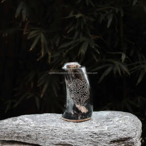 Taza de cuerno para beber estilo vikingo con Búfalo natural pulido alto y ágata de buey cuerno africano libre de tóxicos Ideal para hidromiel y cerveza - Product Image 2