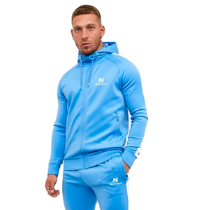 Conjunto de ropa deportiva de invierno para hombre XL con cremallera a rayas Sudadera con capucha Jogging pantalones de chándal con Logo Fleece Chándal Traje Track Sports Venta caliente - Product Image 2
