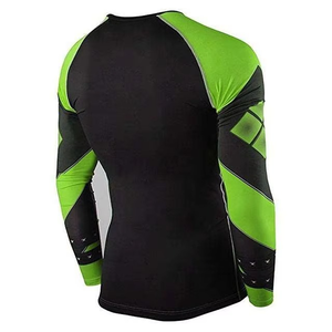 Vente en gros de maillots de compression personnalisés avec logo BJJ, manches courtes, camouflage vert, MMA, Jiu Jitsu, équipement d'entraînement en salle de sport - Product Image 4