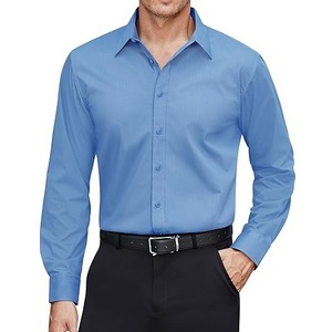 Chemise habillée pour homme adulte, de haute qualité, sur mesure, manches longues, 100% coton, écologique, respirante, pour le travail en extérieur, formel, bureau - Product Image 1