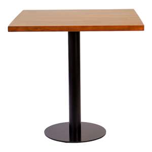 Tavolo da Pranzo Minimalista in Legno Massello con Base in Marmo, Stabile e Assemblato per Cucina e Casa - Product Image 1