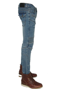 Jeans de vélo pour homme de haute qualité, tissu denim extensible, respirant, séchage rapide, doux, confortable, facile à porter, taille plus, sécurité pour motard - Product Image 6