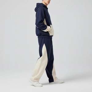 Chándal Deportivo Personalizado de Pierna Recta, Holgado, con Cremallera, Estilo Urbano, de Felpa, para Hombre - Product Image 4