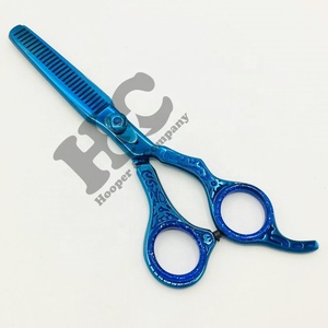 Professional Blue Straight Sharp Stainless Steel Hair Cutting Thinning Scissors Barber <b>Shears</b> Beauty Salons Sustainable - Product Image 2
