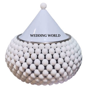 Chauffe-aliments en métal enduit de poudre blanche Casserole de fournitures alimentaires d'hôtel de qualité supérieure Hotpot en métal fantaisie de vente chaude - Product Image 1