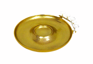 Wholesale Simple Multifunctional Round Tray <b>Set</b> Gold Metal Decorative <b>Serving</b> Round Trays Painted Finish for Ramadan Gifting - Product Image 4