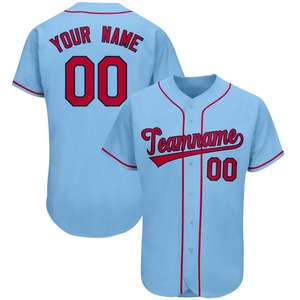 New High Quality Digital Print Heat-Transfer Baseball Uniform Sets Plus Size V Neck Short Sleeve 100% Polyester Dryfit - Product Image 2