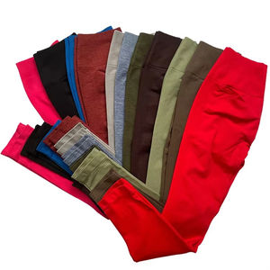 Wholesale Manufacturer Womens <b>Sexy</b> Solid <b>Yoga</b> Leggings <b>Pants</b> Custom Logo High Waist Stretch Fitness Activewear Bulk Orders - Product Image 6