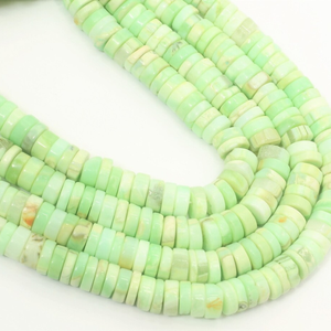 Hermosas Cuentas de Ópalo Verde Boulder, Lisas, Forma de Neumático, Cuentas de Piedras Preciosas, 6-8mm, Ópalo Verde, Forma de Rueda Lisa, Cuentas para Joyería - Product Image 6