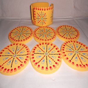 Ensemble de sous-verres décoration de la maison en bois naturel Whisky ours sous-verres protecteur - Product Image 6