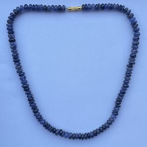 6mm 8mm 10mm 12mm Natural Blue Iolite Stone Smooth Rondelle Gemstone Beads Necklace Jewelry Necklace Bracelet Kaka Neeli Purple - Product Image 1