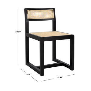 เก้าอี้ทานข้าวไม้สักแท้ คานายา ดีไซน์ทันสมัย ตกแต่งหวายสีดำ สไตล์โบราณ สำหรับใช้ภายในอาคาร - Product Image 6