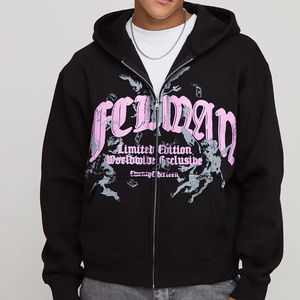 Sweat-shirt à Capuche Slim Fit en Coton 500 Gsm pour Homme, Taille Plus, Unisexe, Logo, Sérigraphie de Haute Qualité - Product Image 1