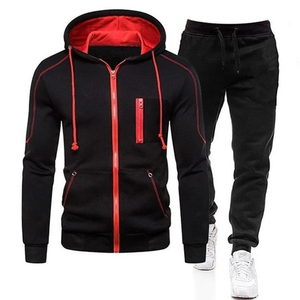 Ensemble deux pièces de haute qualité pour hommes, logo personnalisé, veste polaire technique à capuche, pantalon, survêtement cargo d'hiver avec conception de combinaison de jogging - Product Image 4