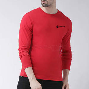 Camisetas de manga larga para hombre superventas 100% algodón de punto transpirable de secado rápido - Product Image 3