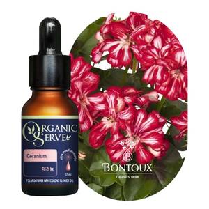 Aceite Esencial de Geranio 100% Puro y Orgánico Bontoux, 15 ml, Líquido con Certificado MSDS para Uso Diario en la Piel del Rostro - Product Image 1