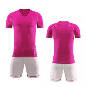 Uniforme de football 100% polyester pour hommes, maillots de la France rose avec impression par sublimation du logo, maillots de football - Product Image 1
